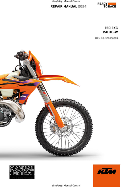 KTM 2024 - 150 Exc Xc-w - Service Workshop Repair Manual