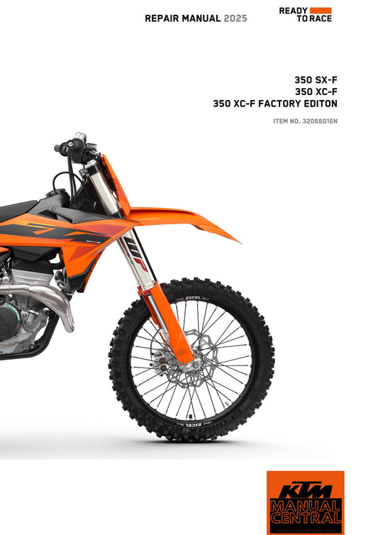 KTM 2025 - 350 SX-F XC-F Factory Edition - Service Workshop Repair Manual