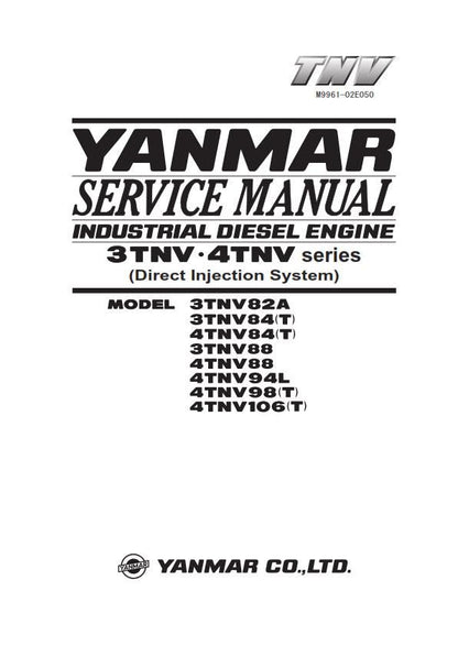 Yanmar Industrial Diesel Engine -  3TNV 4TNV Series - Service Repair Workshop Manual