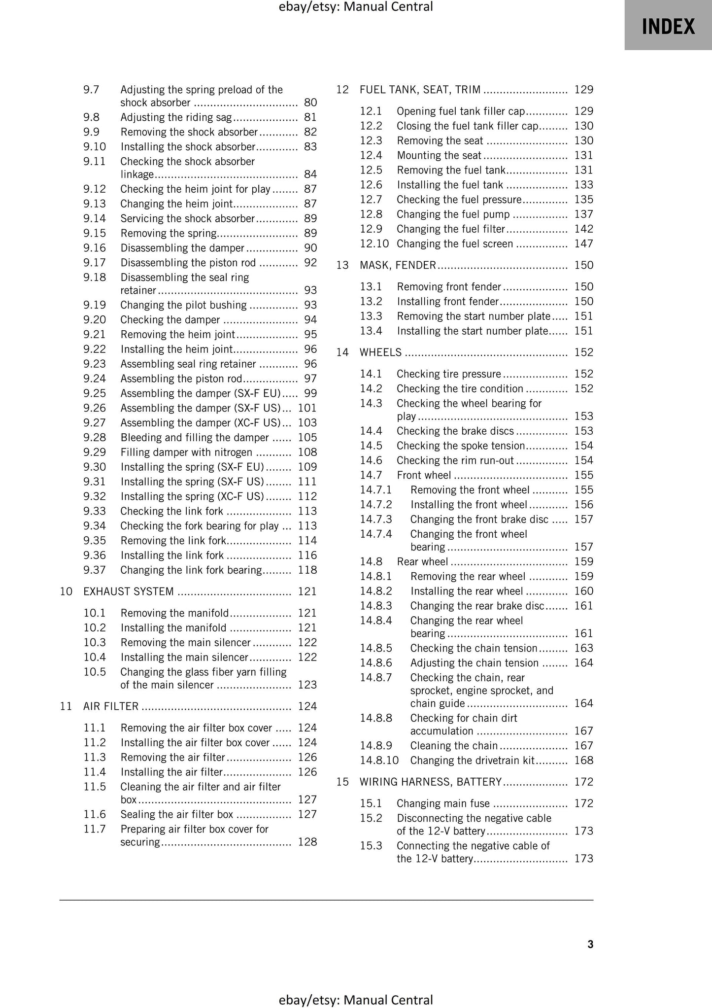 KTM 2020 - 350 Sx-f Xc-f - Service Workshop Repair Manual