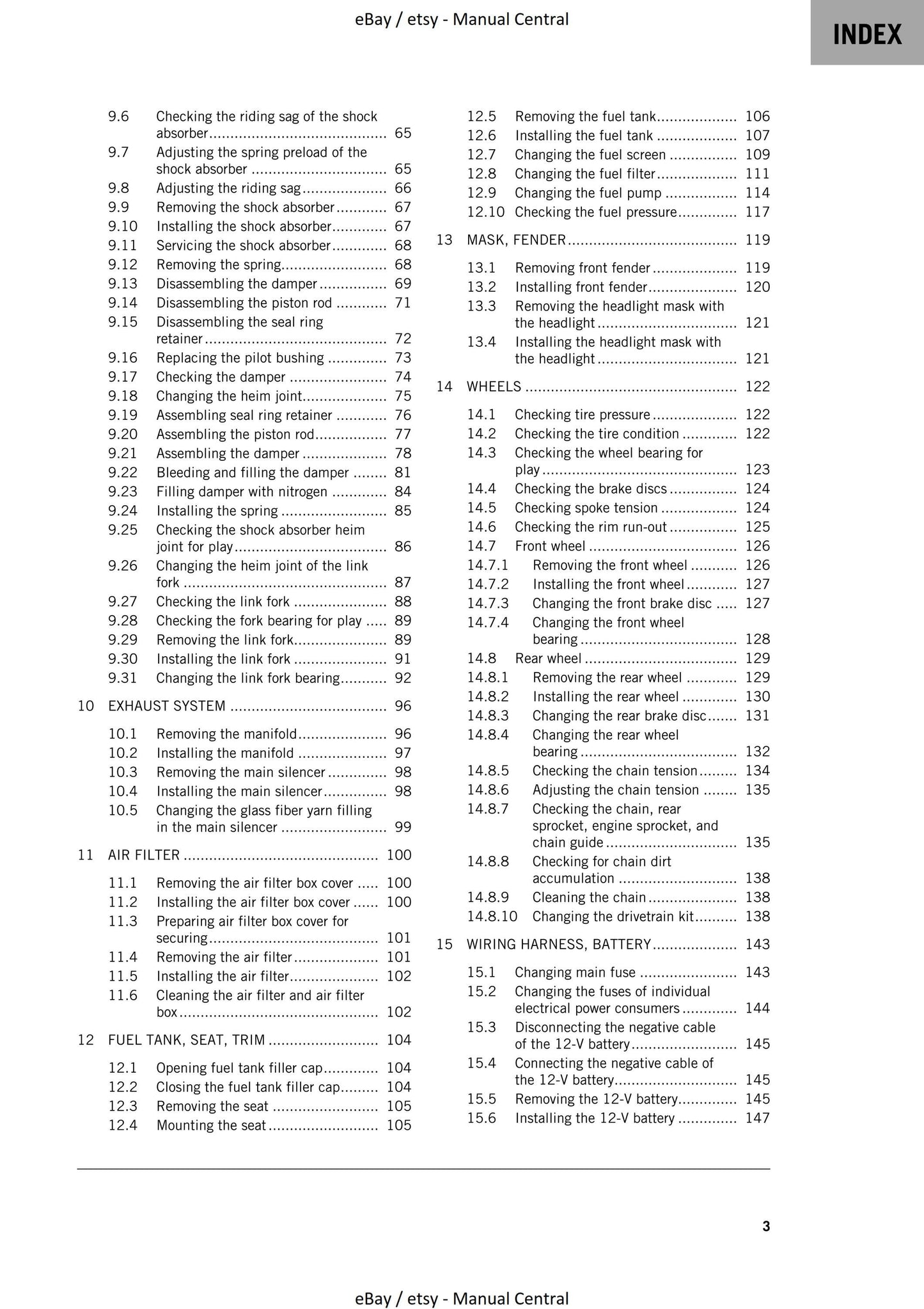 KTM 2023 - 250 Exc-f Six Days - Service Workshop Repair Manual