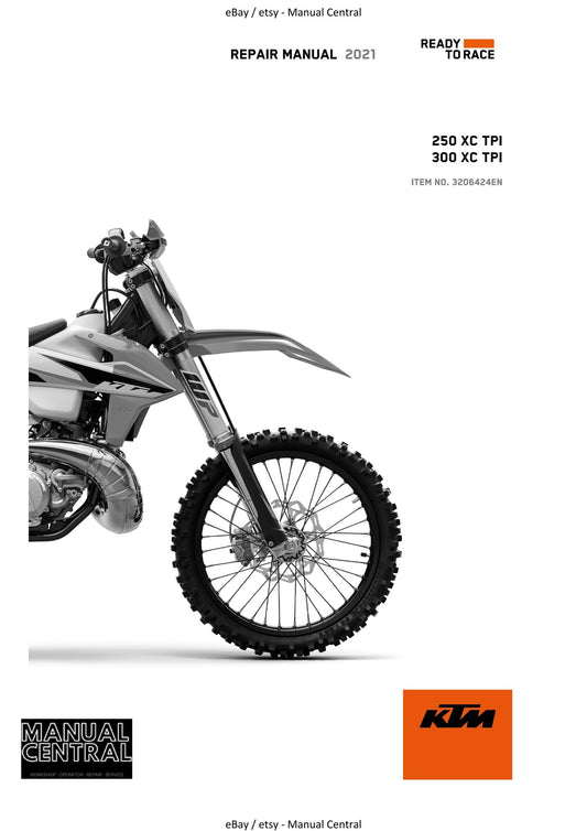 KTM 2021 - 250 300 XC TPI - Service Workshop Repair Manual