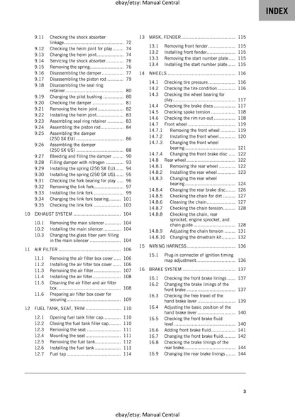 PDF - KTM 2020 - 250 SX- Service Workshop Repair Manual