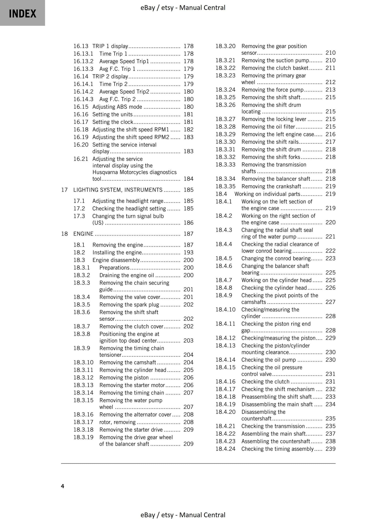 Husqvarna 2023 - Vitpilen 401 - Service Workshop Repair Manual