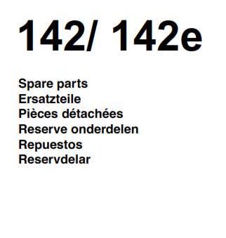Husqvarna Chainsaw - 142 142e - Spare Parts Manual