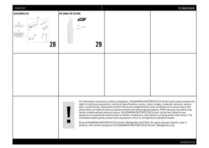 Husqvarna 2016 TE 250 US- Parts Manual Catalog