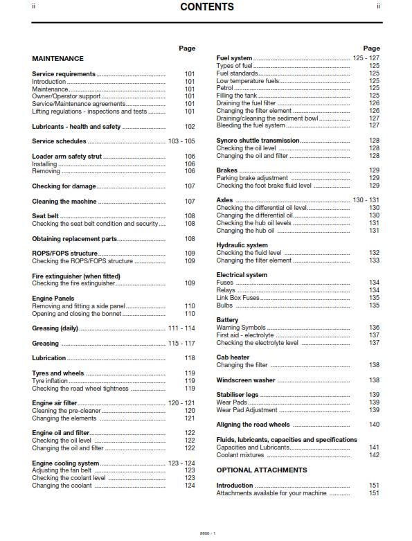 JCB 2CX Backhoe Loader Machines - Operator Handbook - From Serial No 930000
