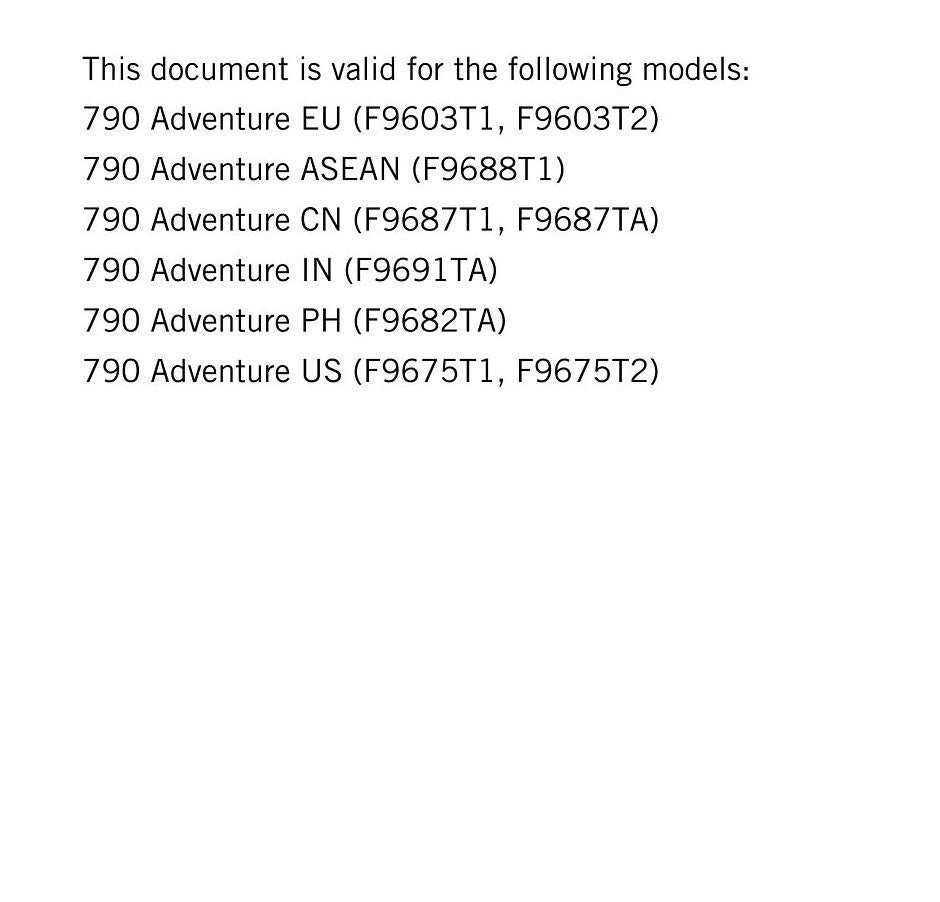 PDF - KTM 2020 - 790 Adventure - Service Workshop Repair Manual
