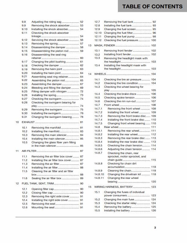 Husqvarna 2014 - Fe 450 501 - Service Workshop Repair Manual