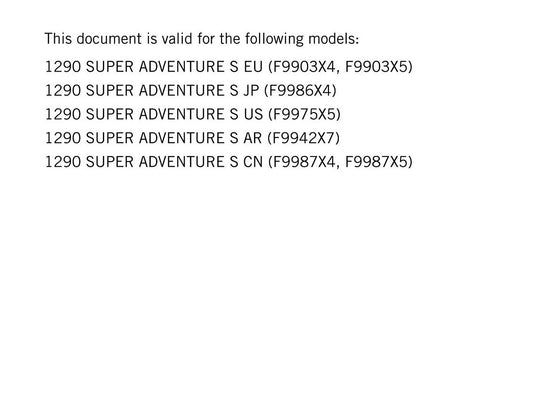 KTM 2024 - 1290 Super Adventure S - Service Workshop Repair Manual