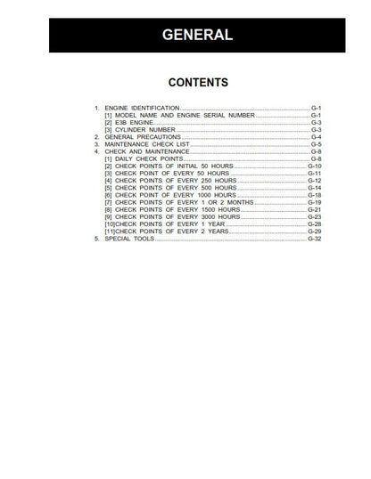 Kubota Diesel Engine - Operator Manual - V3600-E3 V3600-T-E3 V3800-DI-T-E3 V3300-E3BG V3600-T-E3BG
