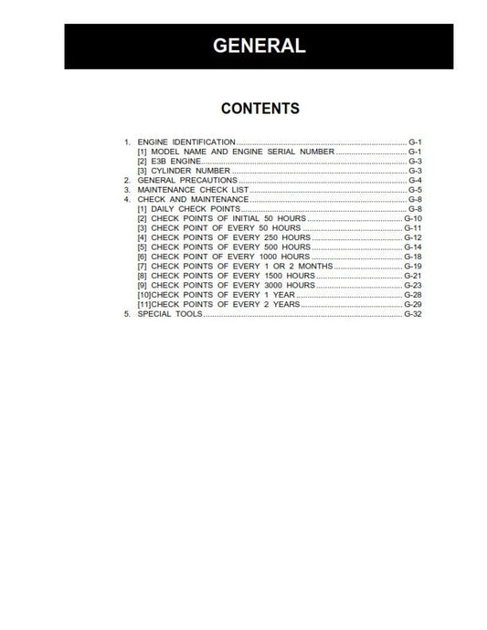 Kubota Diesel Engine - Operator Manual - V3600-E3 V3600-T-E3 V3800-DI-T-E3 V3300-E3BG V3600-T-E3BG