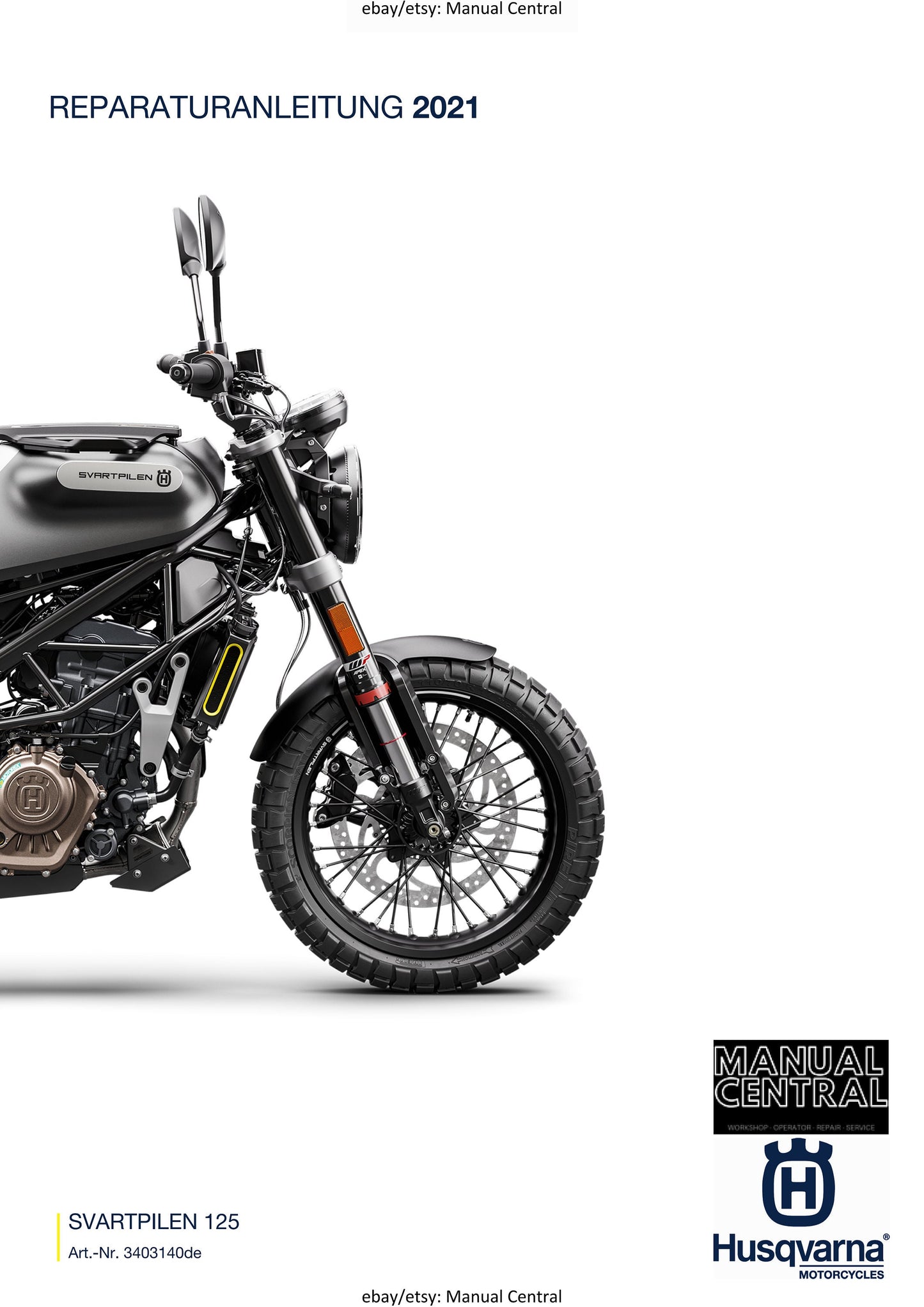 German Language - Husqvarna 2021 - Svartpilen 125 - Reparaturanleitung