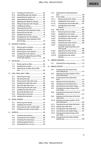 Husqvarna 2022 - TC 65 - Service Workshop Repair Manual