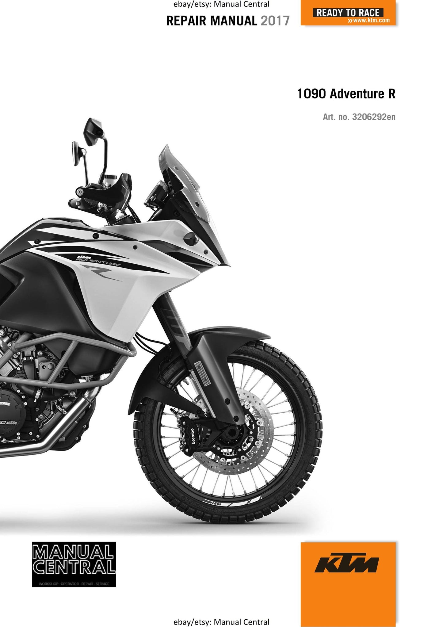 KTM 2017 - 1090 Adventure R - Service Workshop Repair Manual
