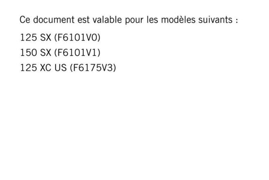 French Language - Ktm 2022 - 125 150 SX XC - Manuel De Reparation -  Service Workshop Repair Manual