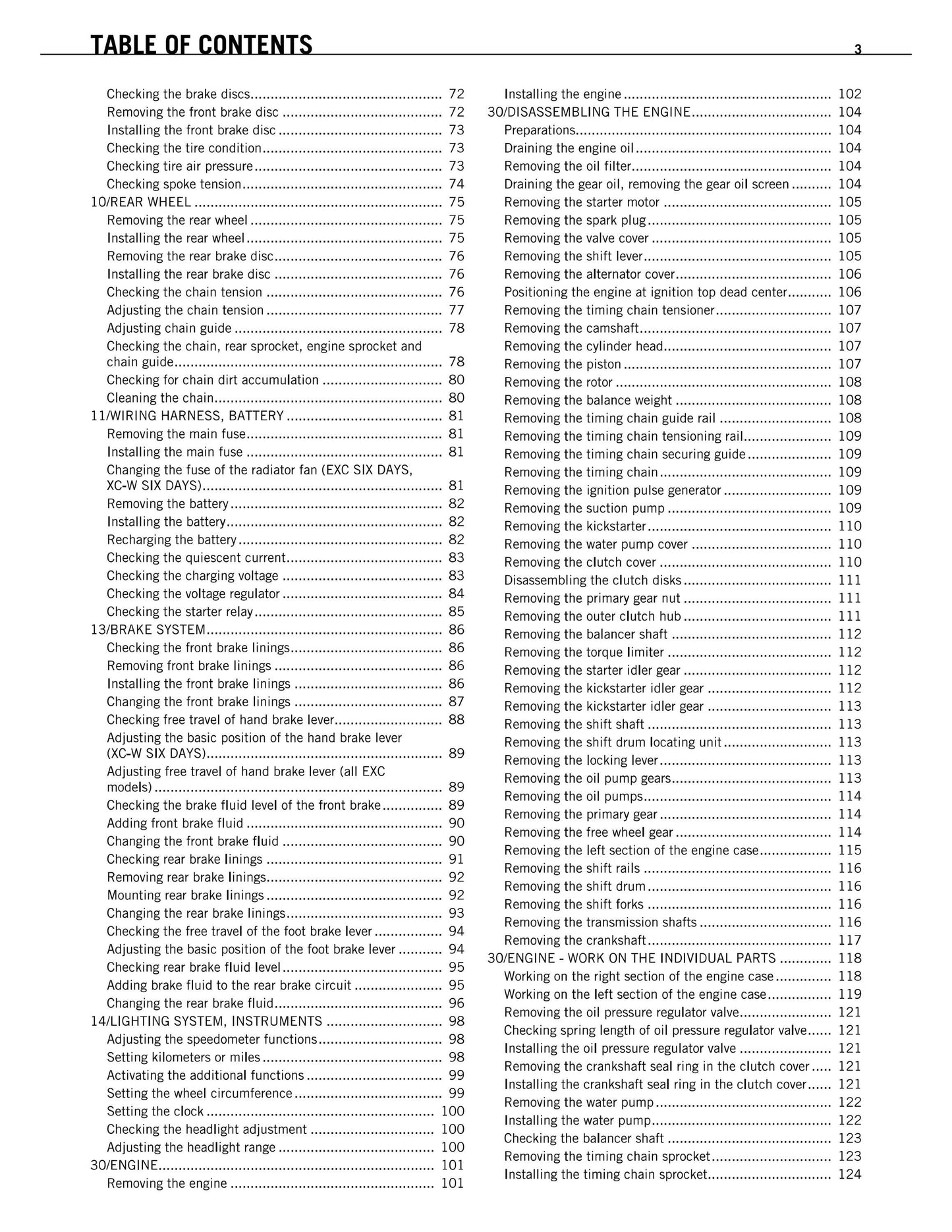 KTM 2011 - 400 450 530 Exc Xc-w Six Days - Service Workshop Repair Manual