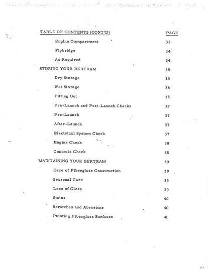 Bertram 25 - Owners Manual