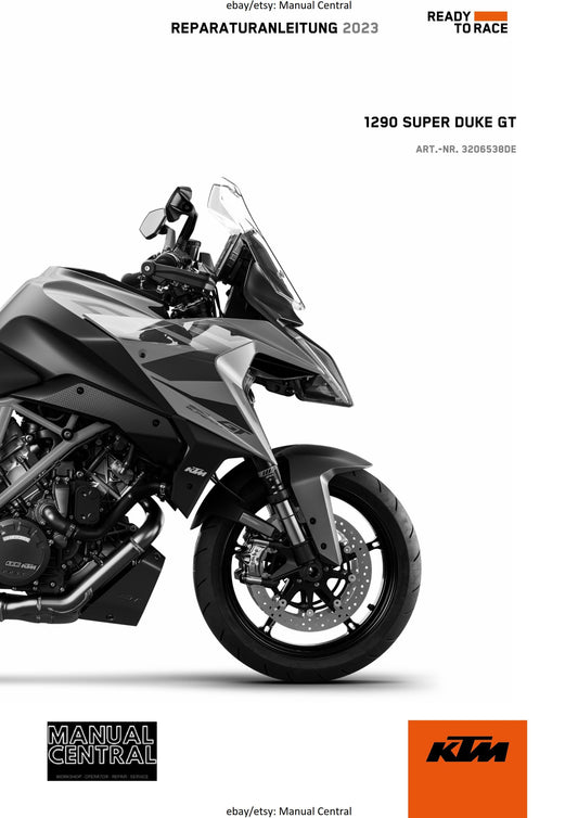 German Language - KTM 2023 - 1290 Super Duke GT - Reparaturanleitung - Service Workshop Repair Manual