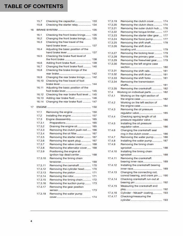 Husqvarna 2016 - FC 450 - Service Workshop Repair Manual
