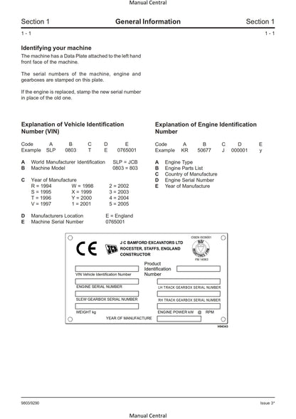 JCB 8052 8060 - Service Workshop Repair Manual