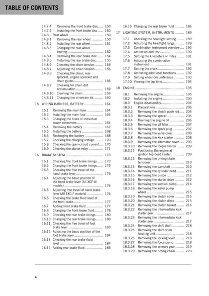 KTM 2016 - 350 EXC-F XCF-W - Service Workshop Repair Manual