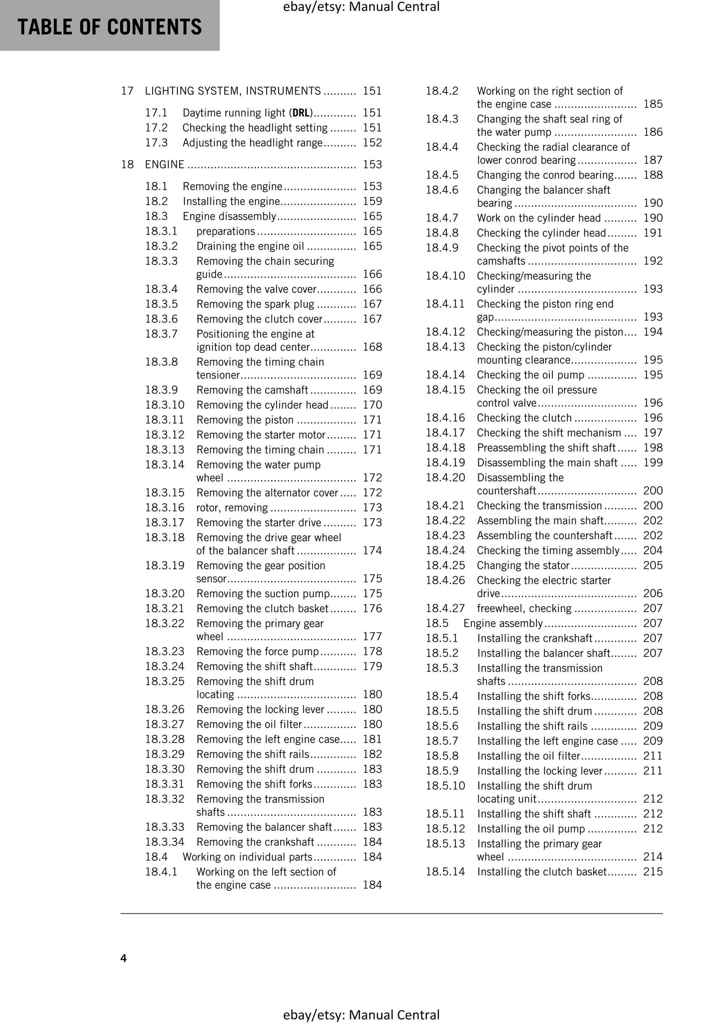 KTM 2017 - 390 Duke - Service Workshop Repair Manual