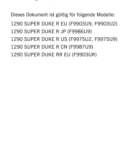 German Language - KTM 2021 - 1290 Super Duke R RR - Reparaturanleitung - Service Workshop Repair Manual