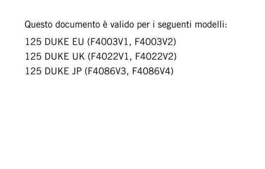 Italian Language - 2022 KTM 125 DUKE - Manuale Di Riparazione - Workshop Service Repair Manual
