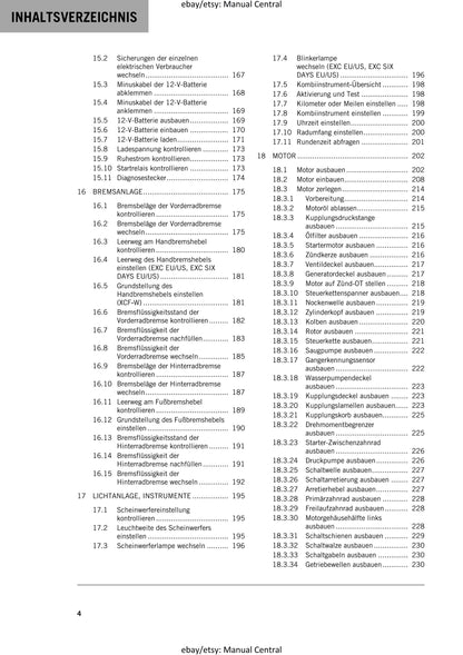 German Language - KTM 2020 - 450 500 Exc-f Six Days Xcf-w - Reparaturanleitung - Service Workshop Repair Manual