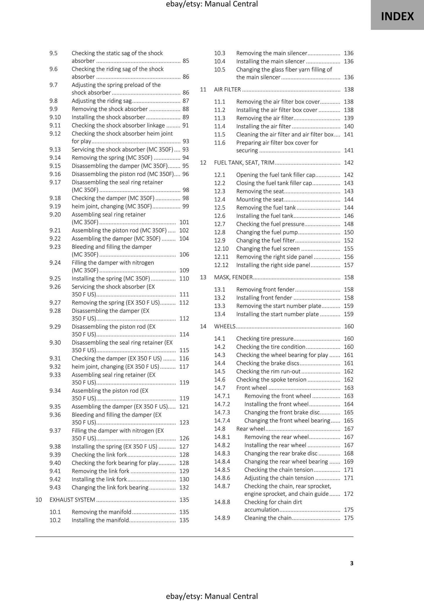 GasGas 2024 - MC 350F EX 350F - Service Workshop Repair Manual