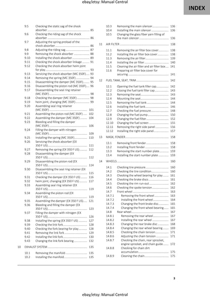 GasGas 2024 - MC 350F EX 350F - Service Workshop Repair Manual