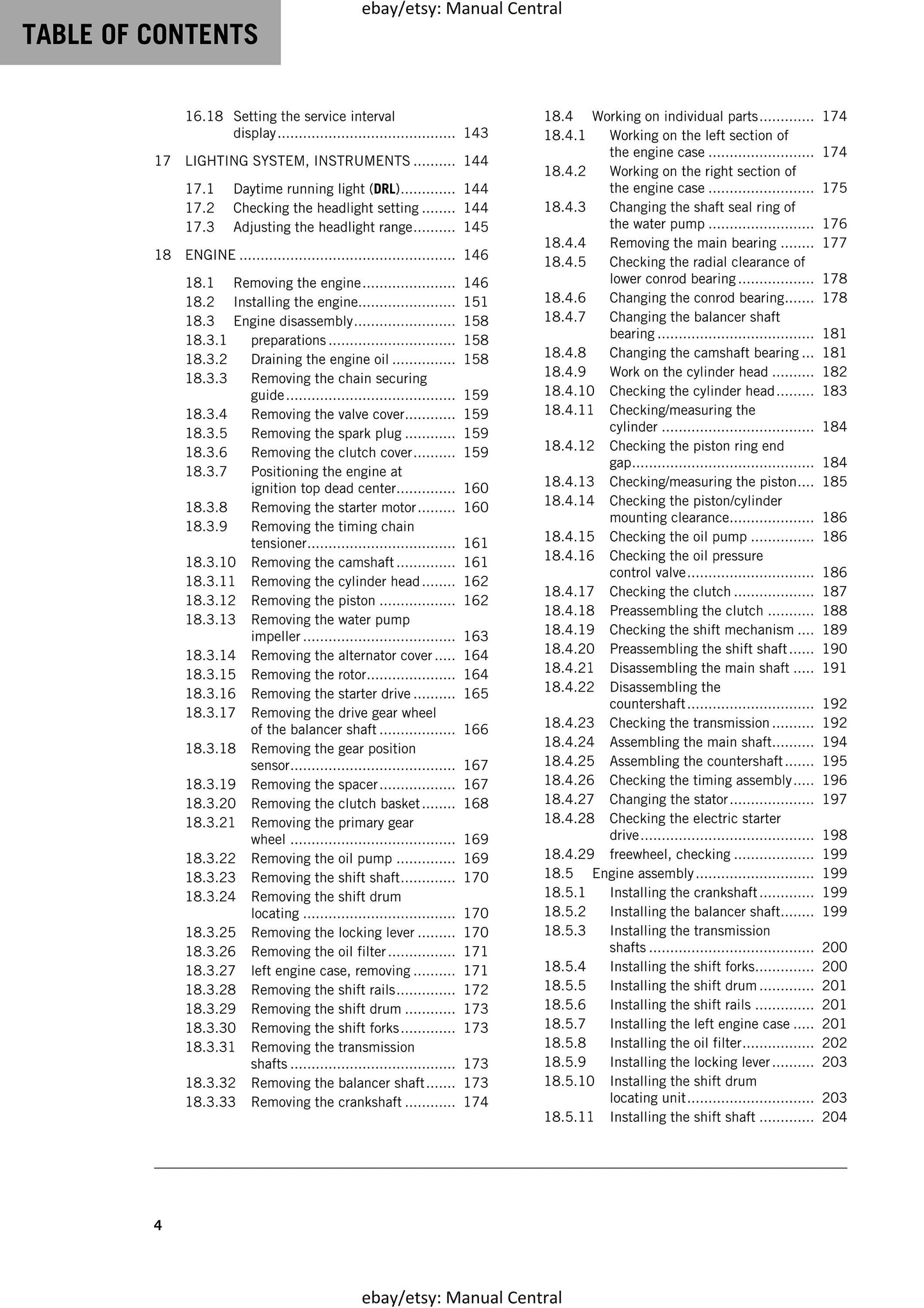 KTM 2017 - 125 Duke - Service Workshop Repair Manual