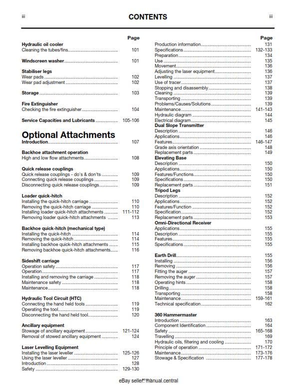JCB 4CX Military Backhoe Loader Machines - Operator Handbook