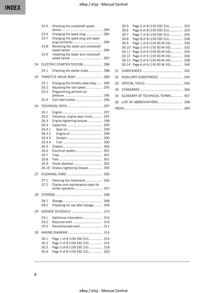 KTM 2023 - 150 Exc Xc-w - Service Workshop Repair Manual