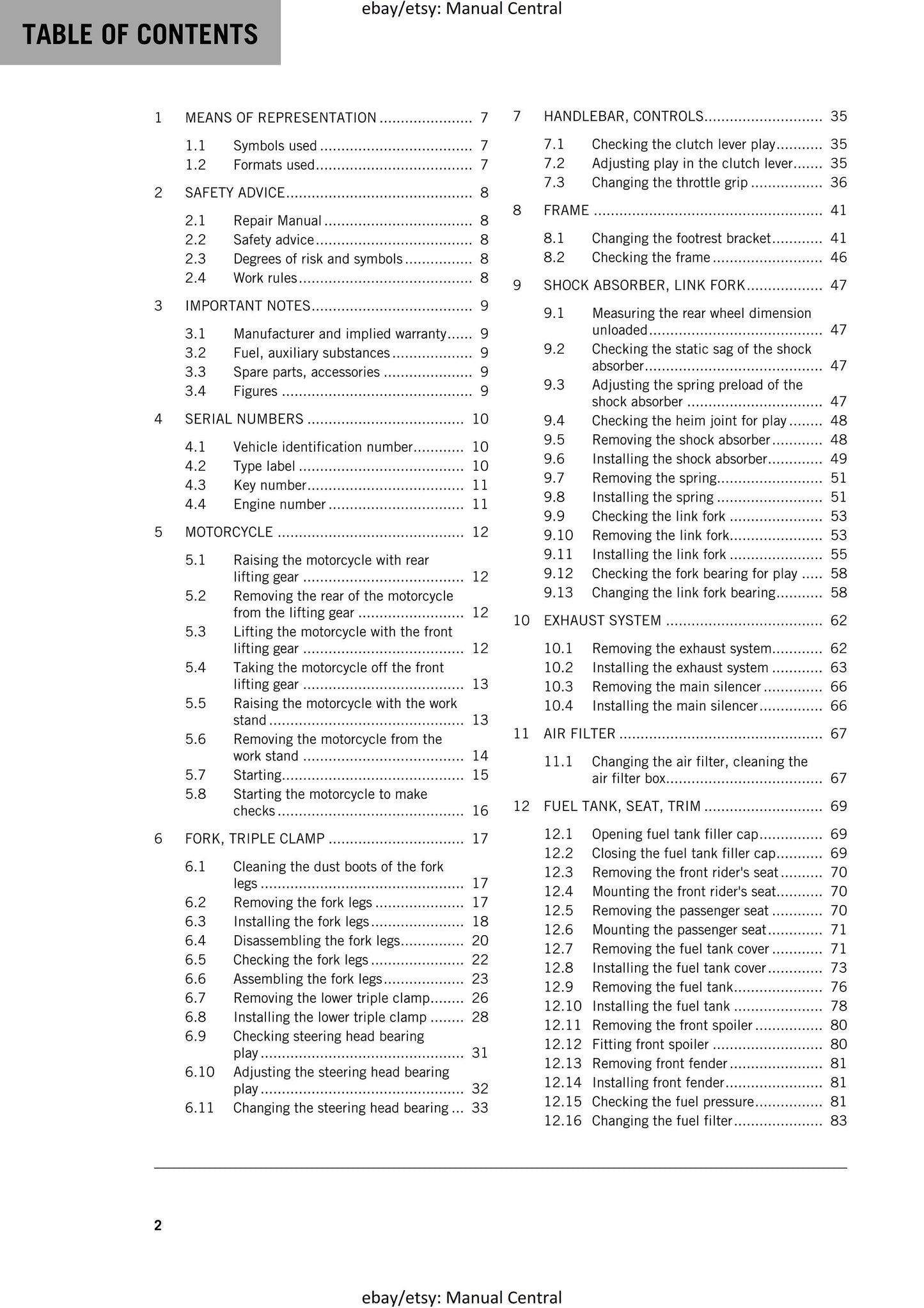 KTM 2018 - 390 DUKE - Service Workshop Repair Manual