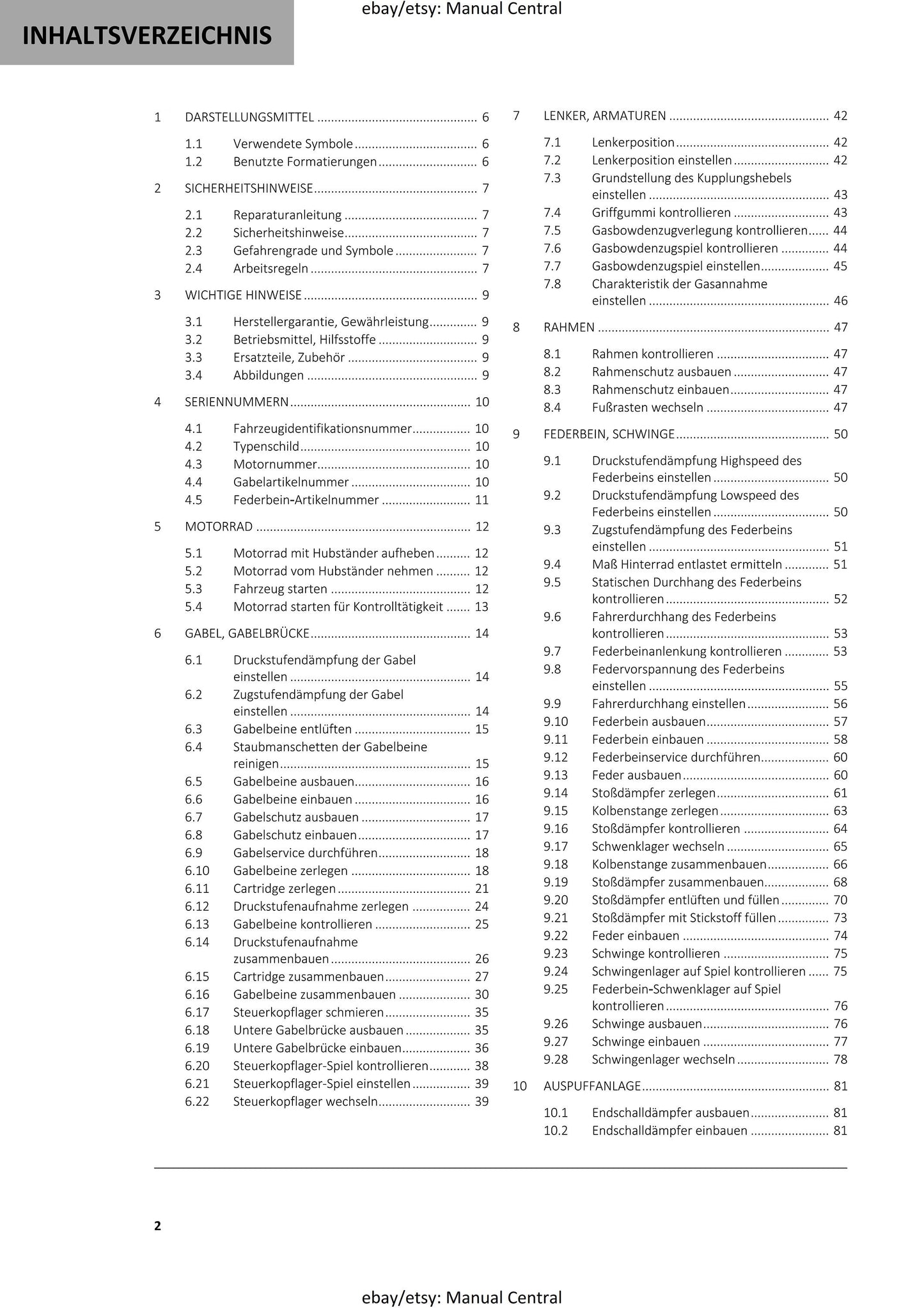 German Language - GASGAS 2024 - EC 250 300 - Reparaturanleitung - Service Workshop Repair Manual