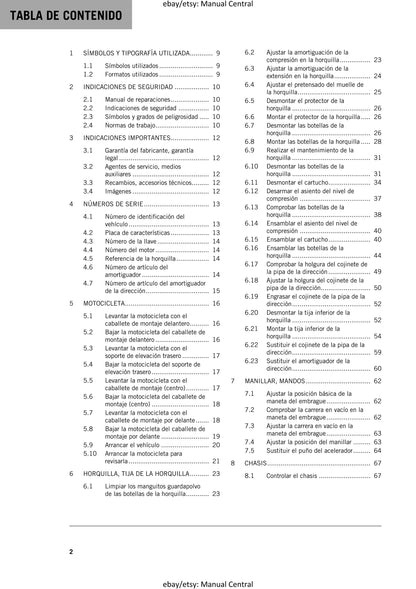 Spanish Language - KTM 2022 - 890 Adventure R - Manual de Reparacion