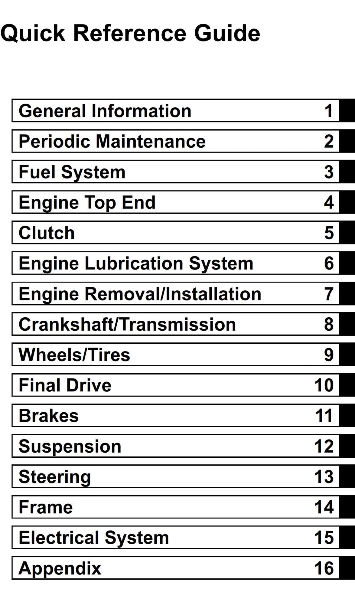 Kawasaki W650 - 1999 2000 2001 2002 2003 2004 2005 2006 - Workshop Service Repair Manual