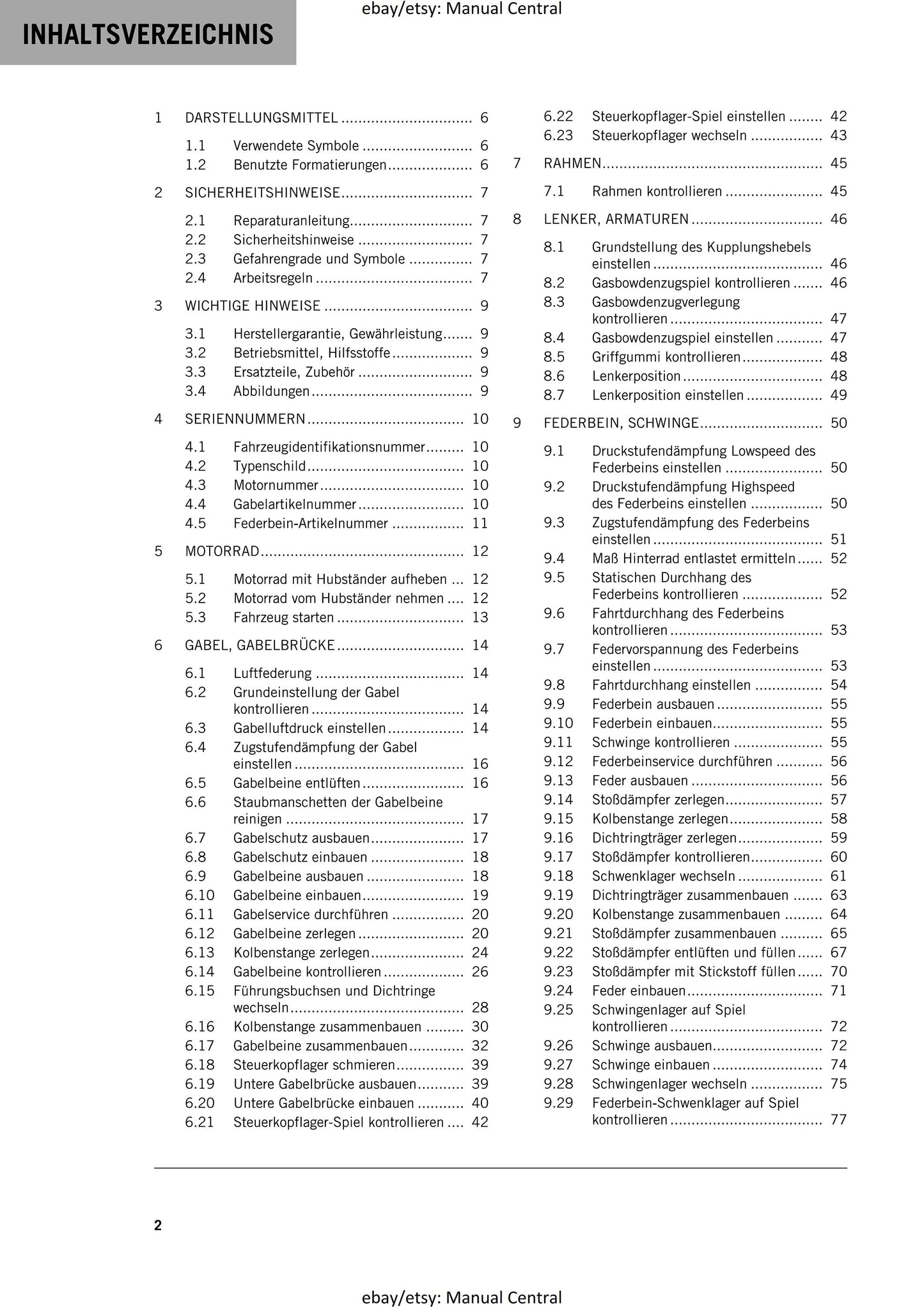 German Language - GASGAS 2023 - MC 65 - Reparaturanleitung - Service Workshop Repair Manual
