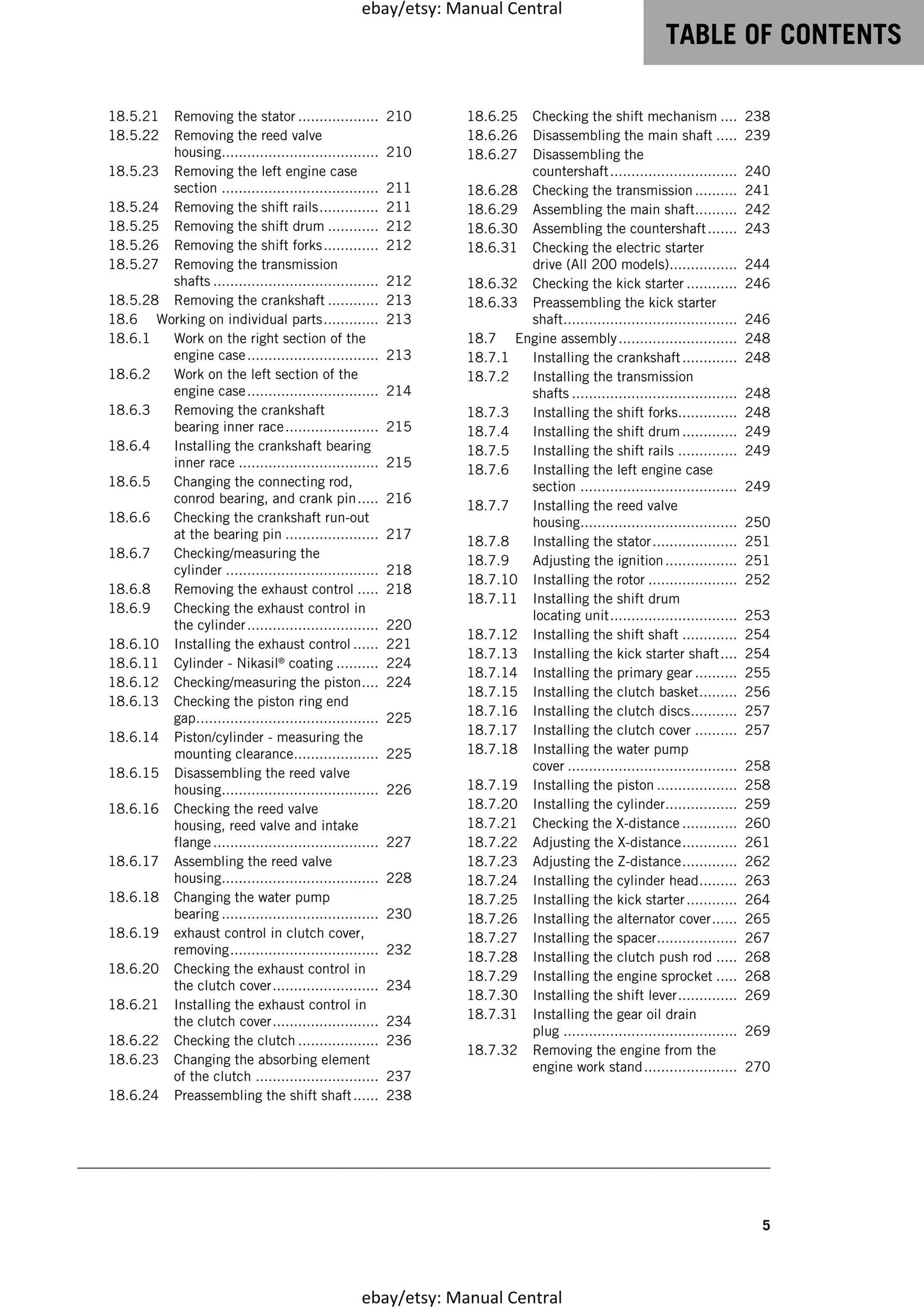 KTM 2016 - 125 200 EXC XC-W - Service Workshop Repair Manual