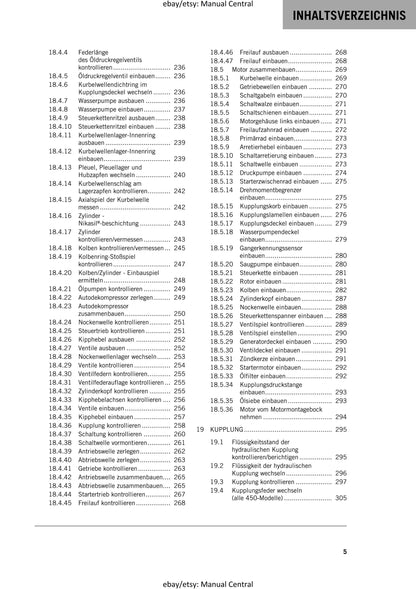 German Language - KTM 2018 - 450 500 Exc-f Six Days - Reparaturanleitung - Service Workshop Repair Manual
