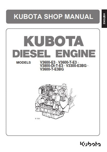 Kubota Diesel Engine - Operator Manual - V3600-E3 V3600-T-E3 V3800-DI-T-E3 V3300-E3BG V3600-T-E3BG