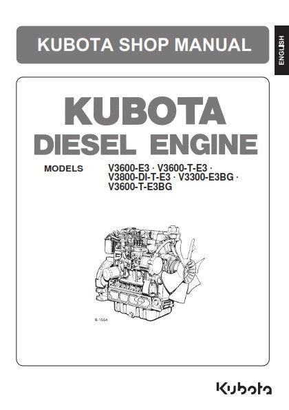 Kubota Diesel Engine - Operator Manual - V3600-E3 V3600-T-E3 V3800-DI-T-E3 V3300-E3BG V3600-T-E3BG