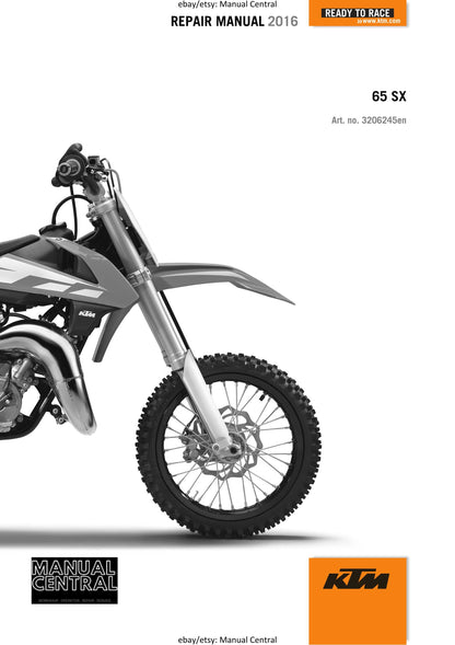 KTM 2016 - 65 SX - Service Workshop Repair Manual