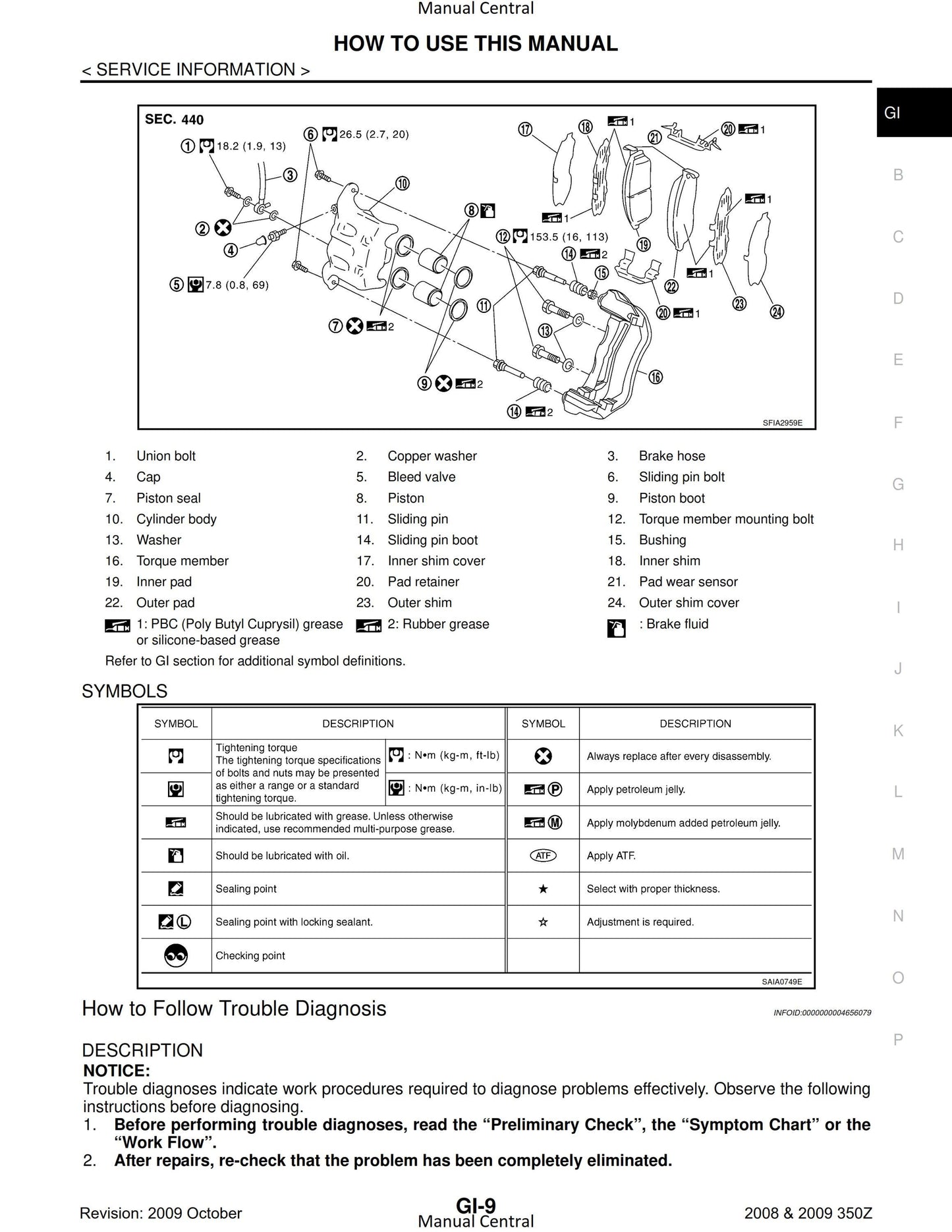 Nissan 2009 - 350z Z33 Series - Workshop Service Repair Manual