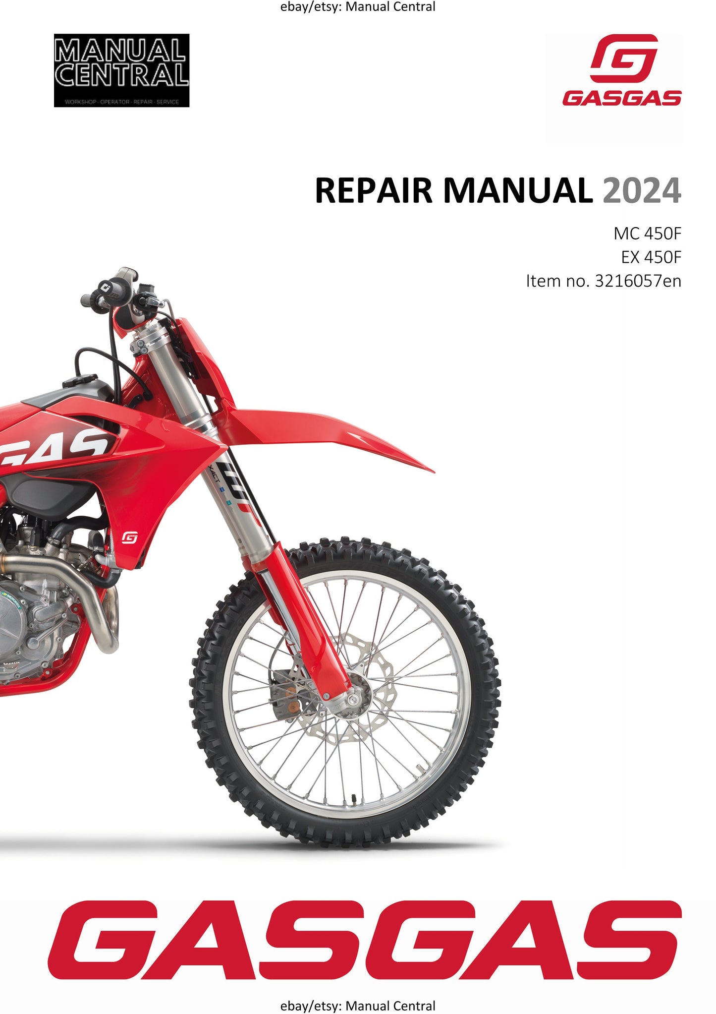 GasGas 2024 - MC 450F EX 450F - Service Workshop Repair Manual