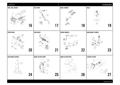 Husqvarna 2016 FE 250 US- Parts Manual Catalog