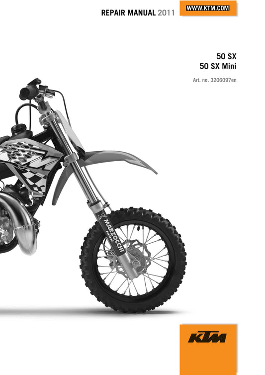 KTM 2011 - 50 SX MIni - Service Workshop Repair Manual