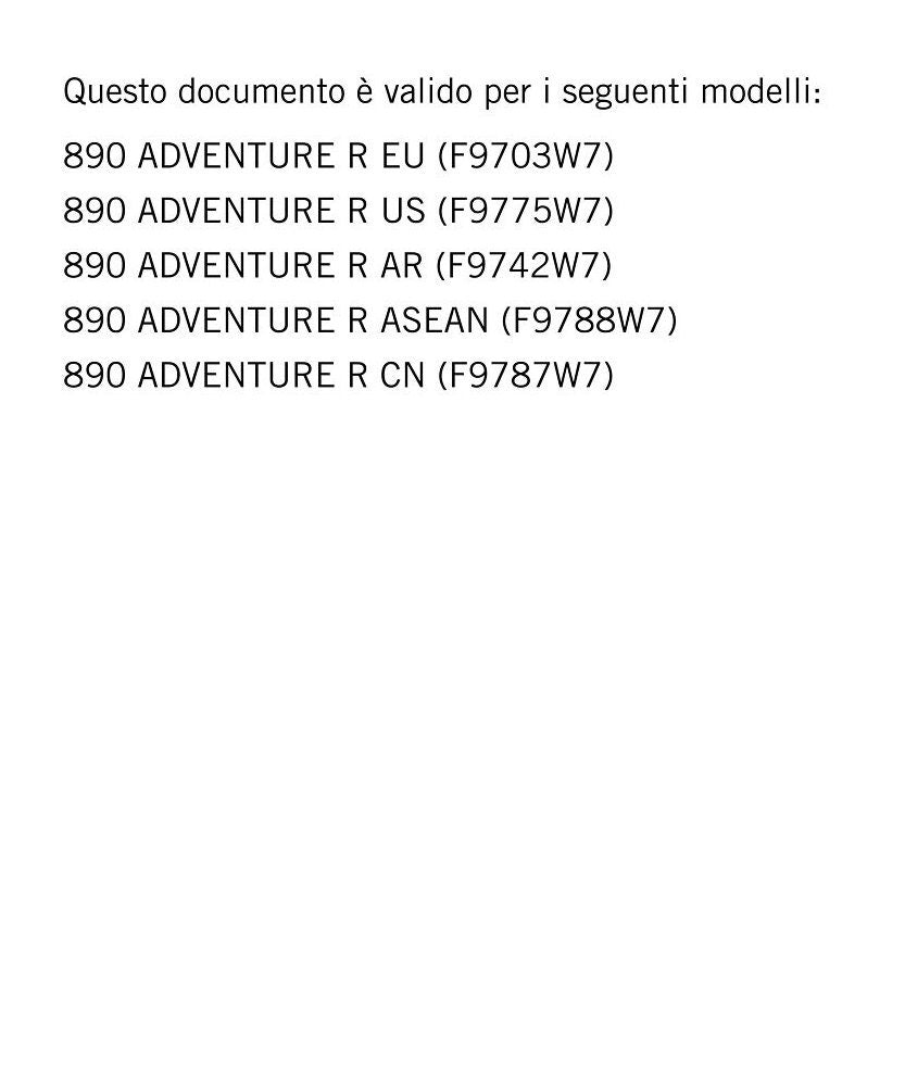 Italian Language - 2023 KTM - 890 Adventure R - Manuale Di Riparazione